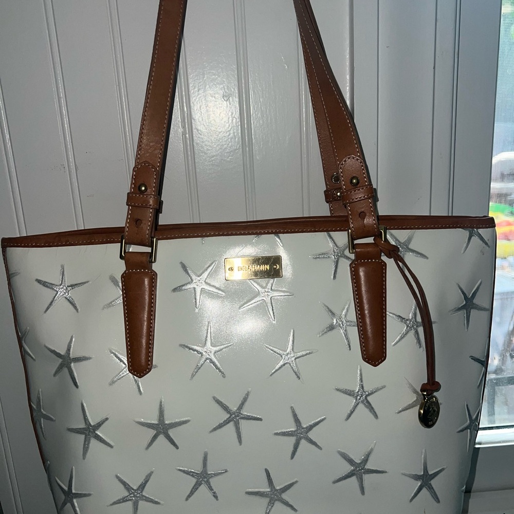 Brahmin Medium Asher Silver Starfish Atlantic NWT rare